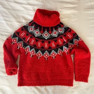 VICI Cressa Turtleneck Fair Isle Abstract Sweater